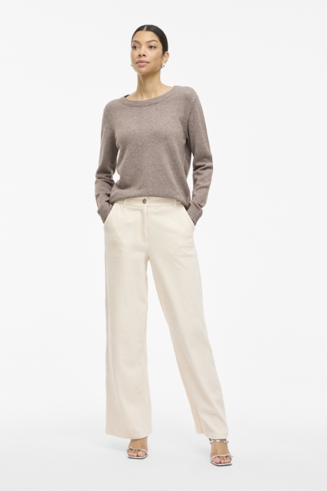 Vila viril o-neck l/s knit top - noos